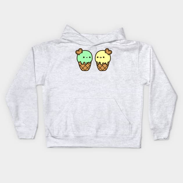 Ice cream love Kids Hoodie by peppermintpopuk